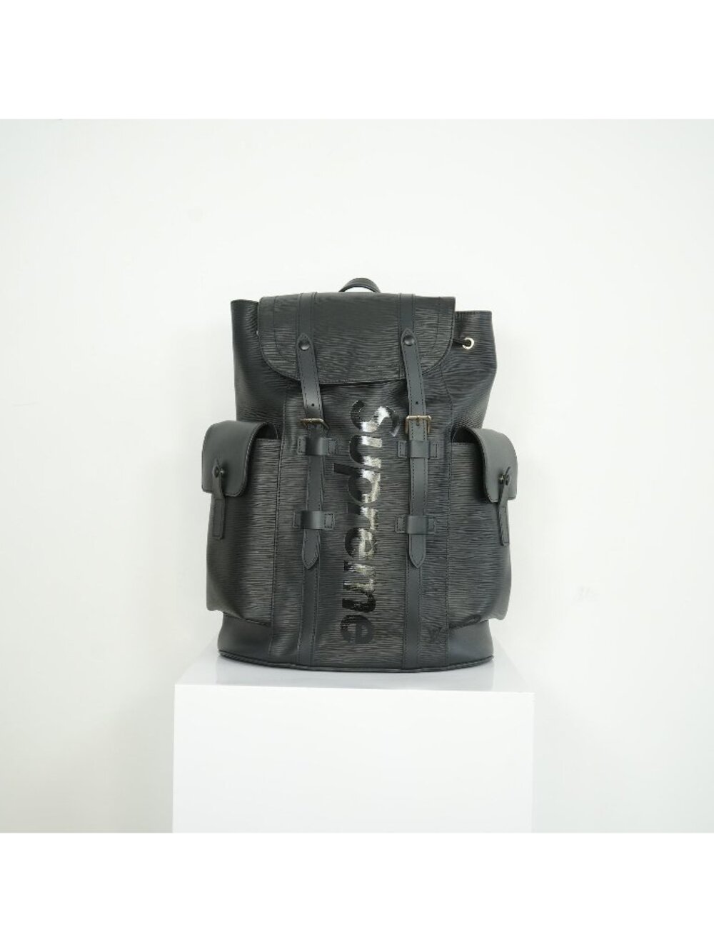 Louis Vuitton Epi Supreme Christopher Black Backpack with dust bag
